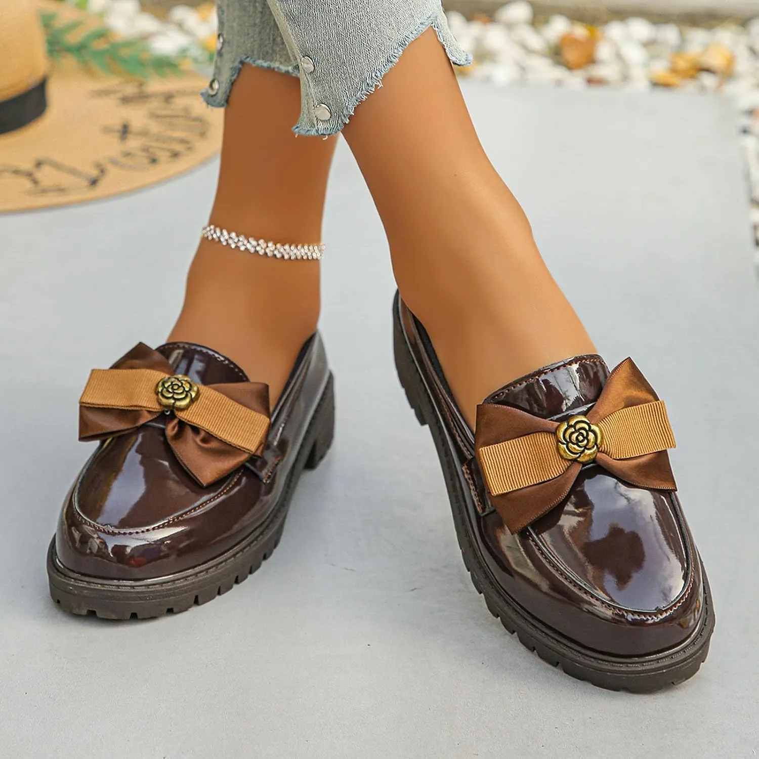 Women Loafers Shoes Slip-On Dress Shoes Business Casual Shoes Cute Work Shoes Comfortable Penny Loafer Office Shoes