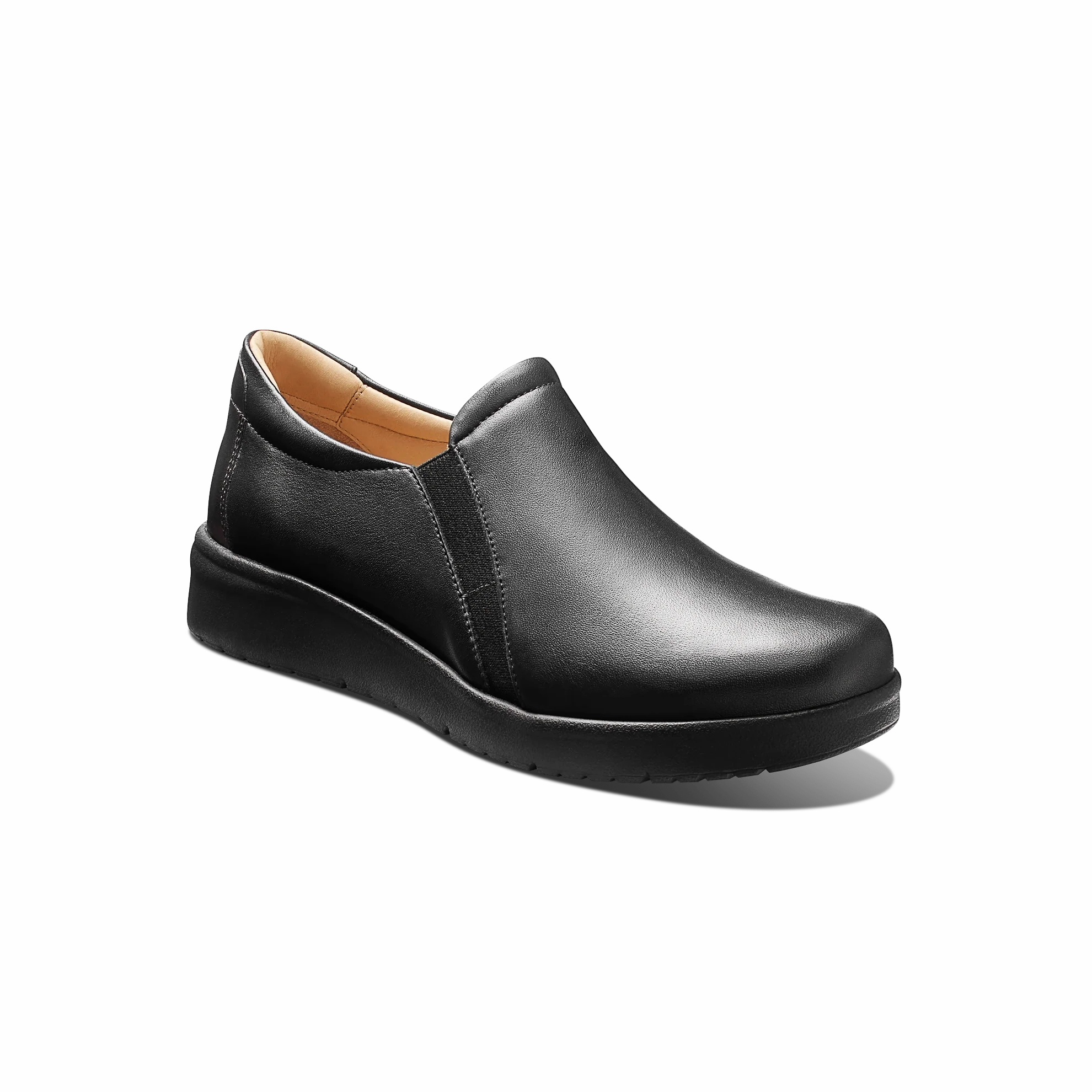 Women's Featherlight Marin Slip-On- Black Leather| Samuel Hubbard Classic shoe for timeless style