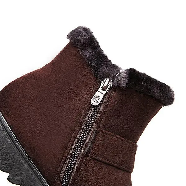 Women's Casual Plush Flat Snow Boots 21063056S