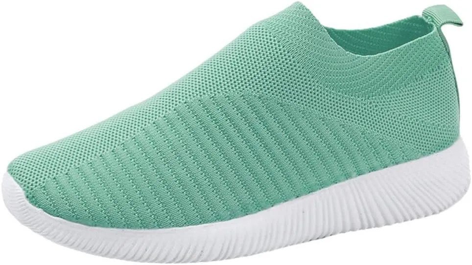 Women's Fashion Sneaker Mesh Slip On Black Non Slip Shoes for Women Comfortable Slip On Tennis Shoes Men Womens Navy Blue Loafers Mens Wide Sneakers