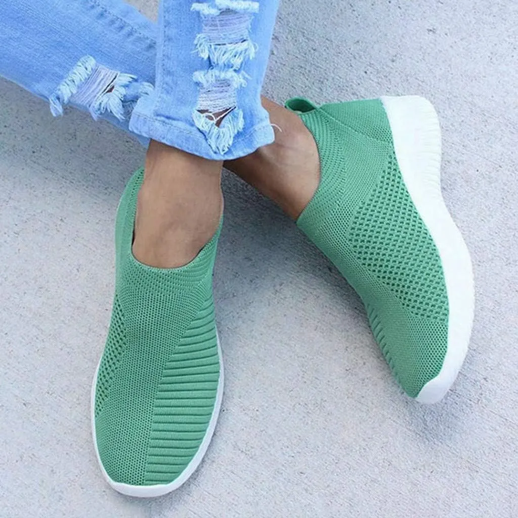Women's Fashion Sneaker Mesh Slip On Black Non Slip Shoes for Women Comfortable Slip On Tennis Shoes Men Womens Navy Blue Loafers Mens Wide Sneakers