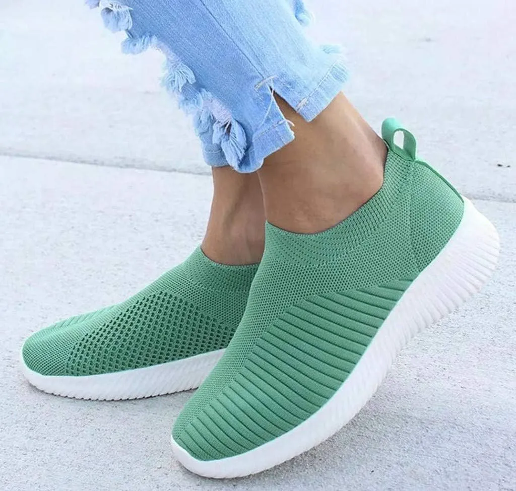 Women's Fashion Sneaker Mesh Slip On Black Non Slip Shoes for Women Comfortable Slip On Tennis Shoes Men Womens Navy Blue Loafers Mens Wide Sneakers
