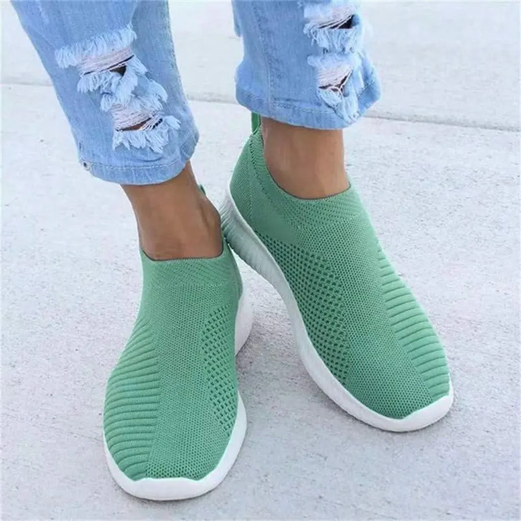 Women's Fashion Sneaker Mesh Slip On Black Non Slip Shoes for Women Comfortable Slip On Tennis Shoes Men Womens Navy Blue Loafers Mens Wide Sneakers