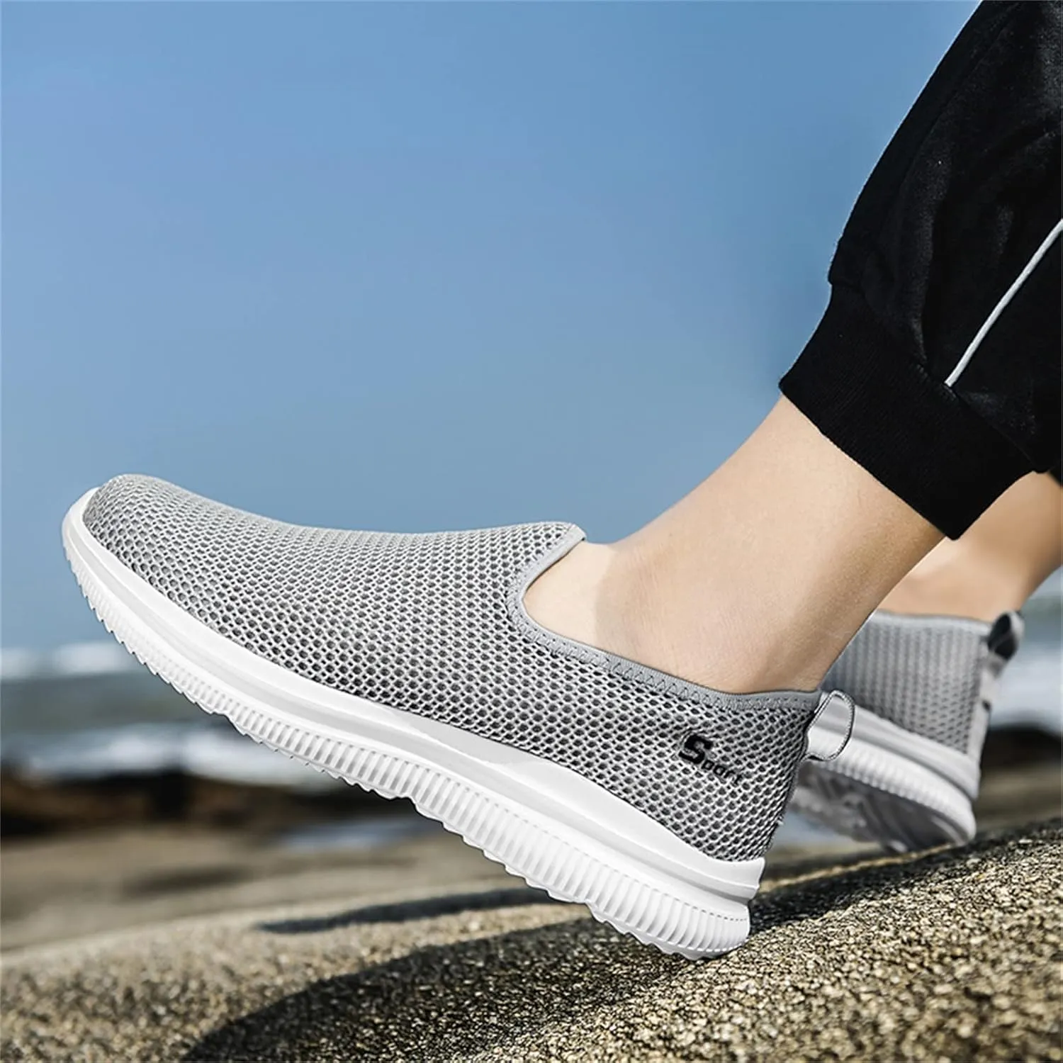 Women's Fashion Sneaker Non Slip Work Wide Comfortable Slip Resistant Work Shoes Work Tennis Shoes for Women Slip On Loafer Womens Black Slip On Sneakers