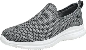 Women's Fashion Sneaker Non Slip Work Wide Comfortable Slip Resistant Work Shoes Work Tennis Shoes for Women Slip On Loafer Womens Black Slip On Sneakers