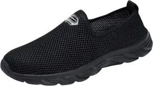 Women's Fashion Sneaker Non Slip Work Wide Comfortable Slip Resistant Work Shoes Work Tennis Shoes for Women Slip On Loafer Womens Black Slip On Sneakers