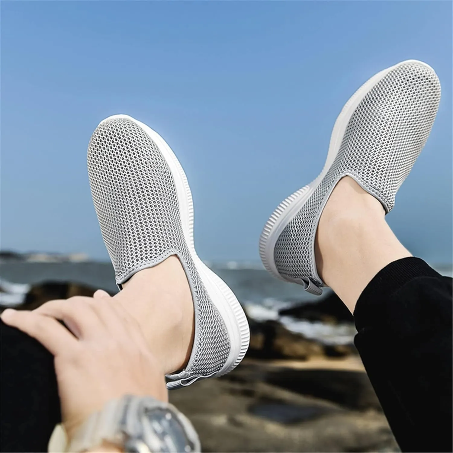 Women's Fashion Sneaker Non Slip Work Wide Comfortable Slip Resistant Work Shoes Work Tennis Shoes for Women Slip On Loafer Womens Black Slip On Sneakers