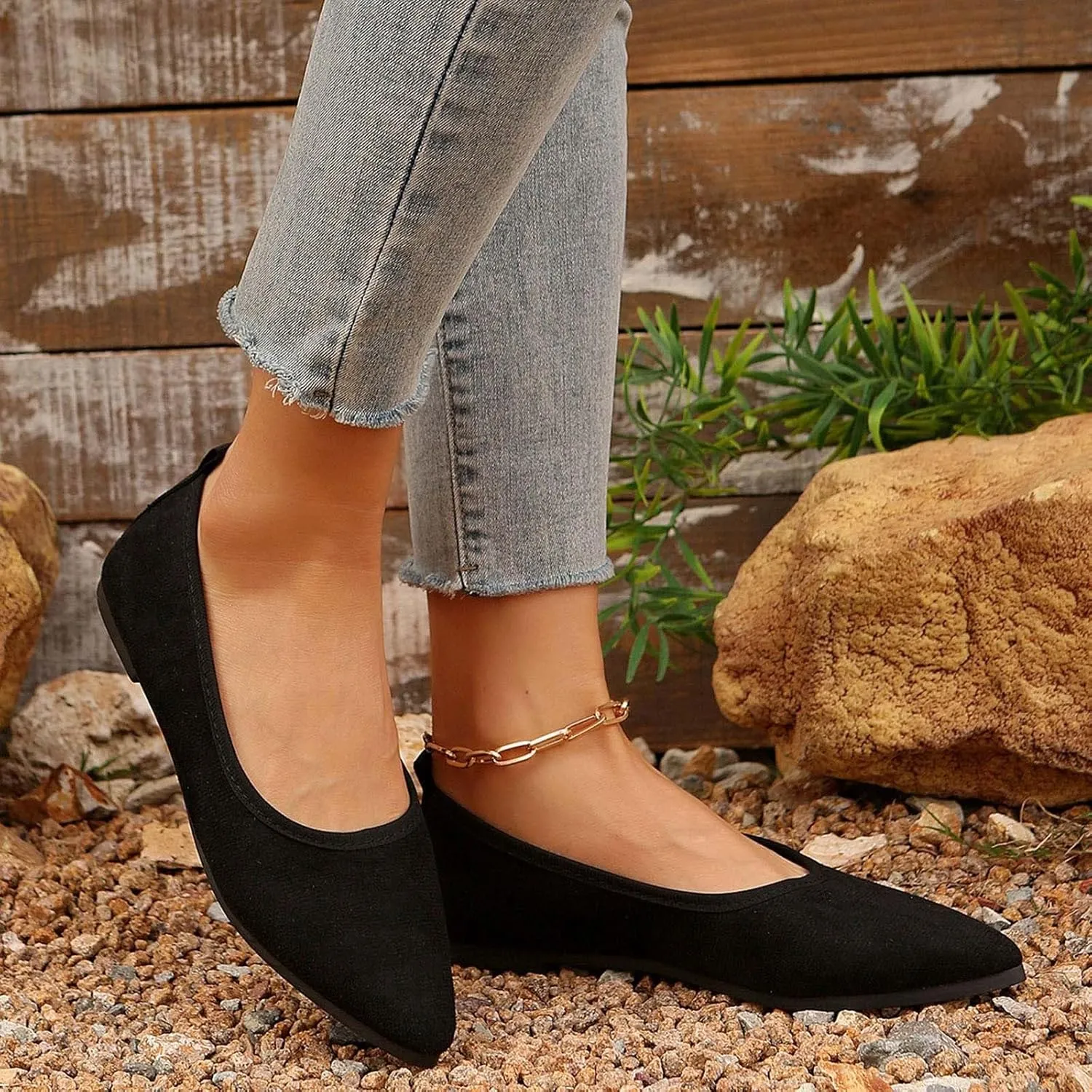 Womens Flats Ballet Flat Shoes Comfortable Slip On Loafers Dressy Work Flats Business Casual Shoes Wide Office Shoes