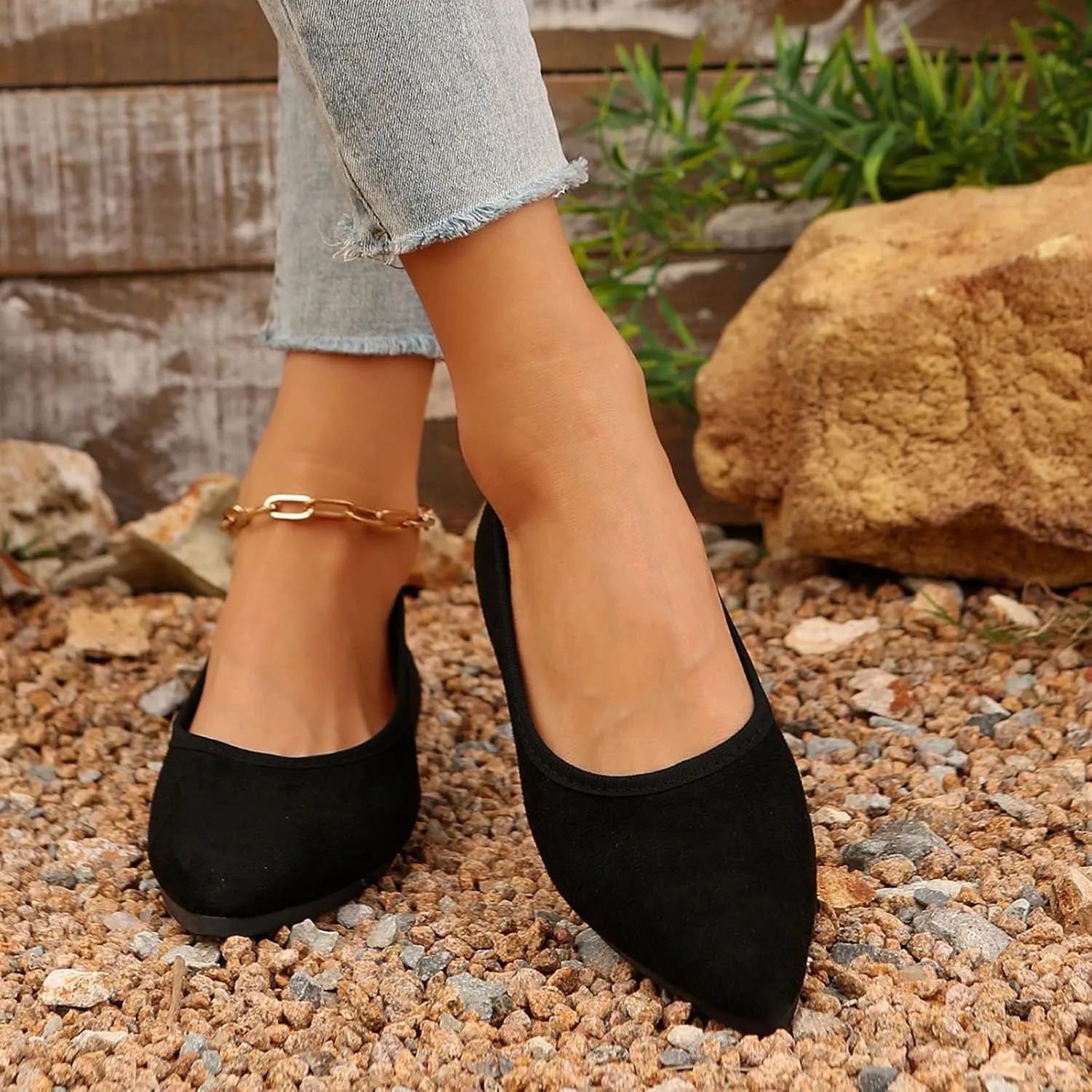 Womens Flats Ballet Flat Shoes Comfortable Slip On Loafers Dressy Work Flats Business Casual Shoes Wide Office Shoes