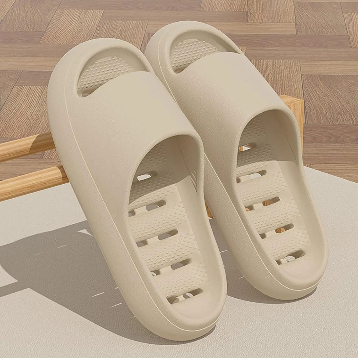 Womens Fluff Yeah Slide Slipper Summer Shower Shoes for Women and Men Massage Pool Slides Soft Cushioned Slip Slides