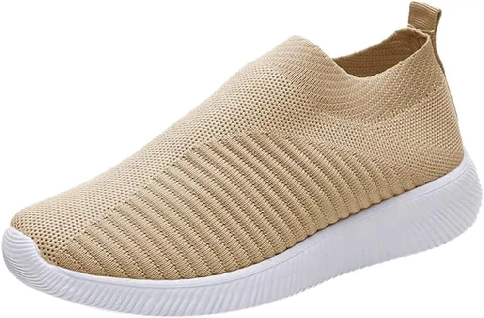 Women's Lightweight Slip On Walking Running Shoes Womens Tennis Shoes Jogging Casual Shoes for Fall Dress Sneakers Slip On Tennis Shoe Trainers Shoe