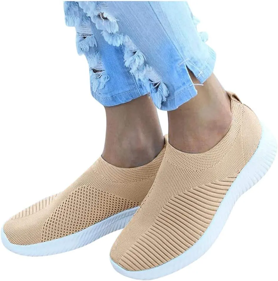 Women's Lightweight Slip On Walking Running Shoes Womens Tennis Shoes Jogging Casual Shoes for Fall Dress Sneakers Slip On Tennis Shoe Trainers Shoe