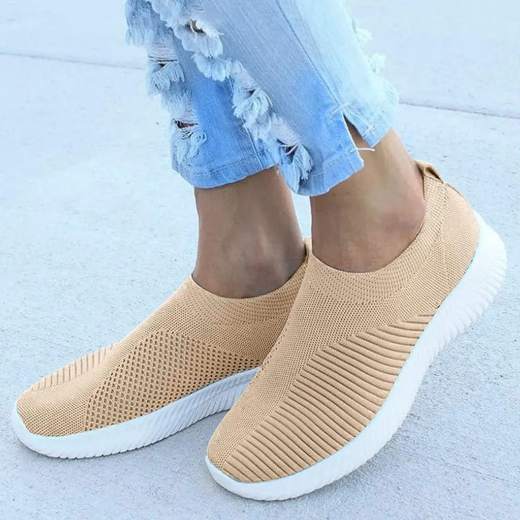 Women's Lightweight Slip On Walking Running Shoes Womens Tennis Shoes Jogging Casual Shoes for Fall Dress Sneakers Slip On Tennis Shoe Trainers Shoe