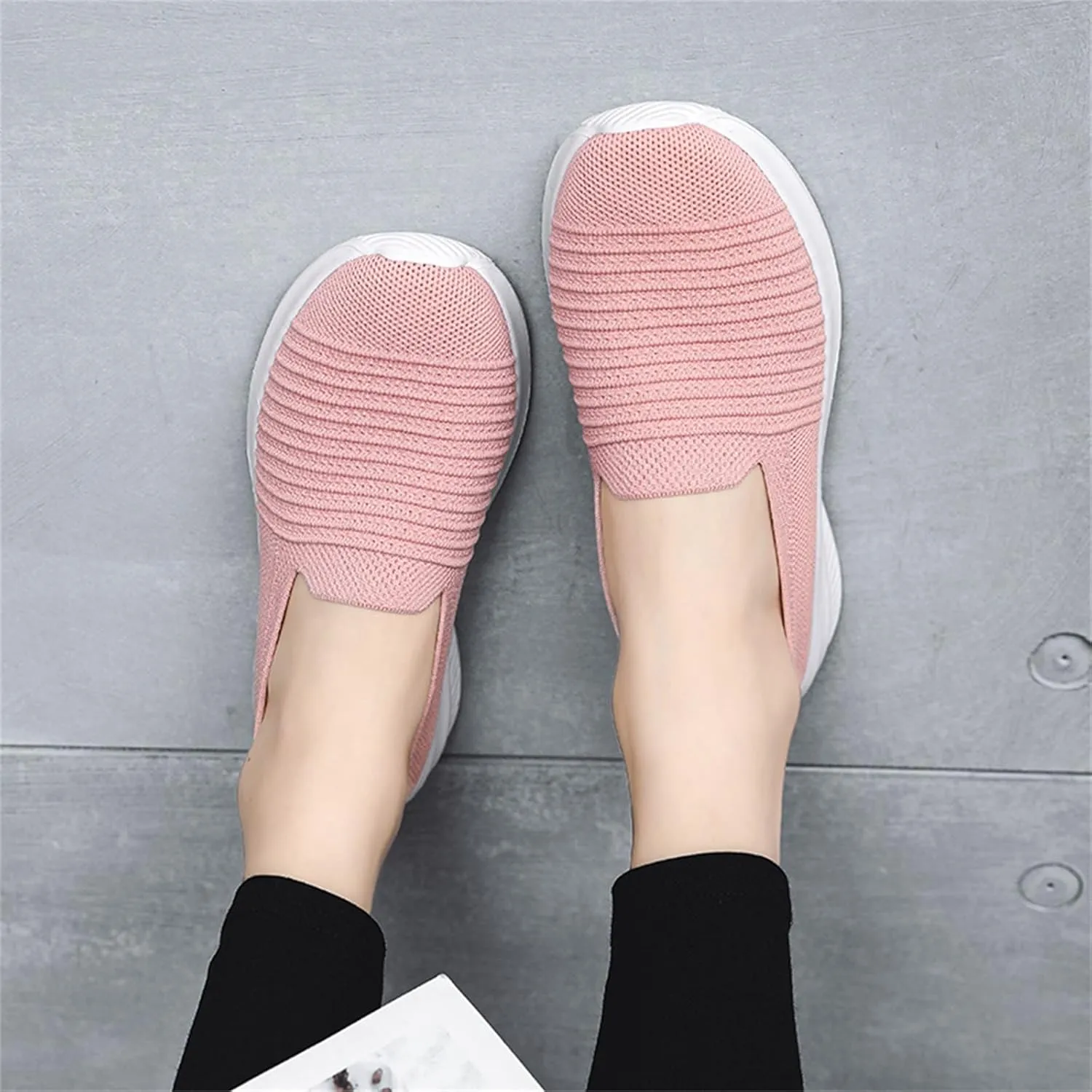 Women's Orthopedic Walking Shoes Slip On Breathable Sneakers Breathable Soft Sole Shoes 2024 New Mesh Sneakers