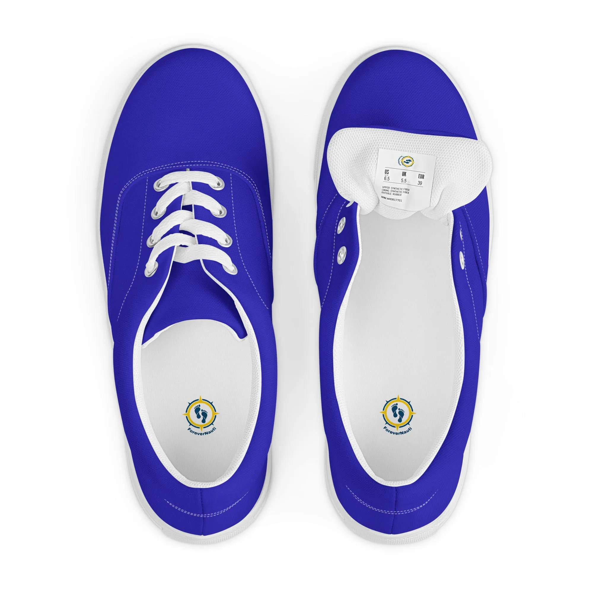 Women’s Royal Blue lace-up canvas shoes, Royal Blue Sneakers