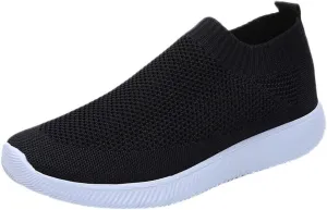 Womens Running Shoes Slip-on Walking Sneakers Non Slip Work Shoes Women Cute Casual Tennis Shoes Black Platform Sneaker Platform Tennis Shoe Loafers Casual Slip On