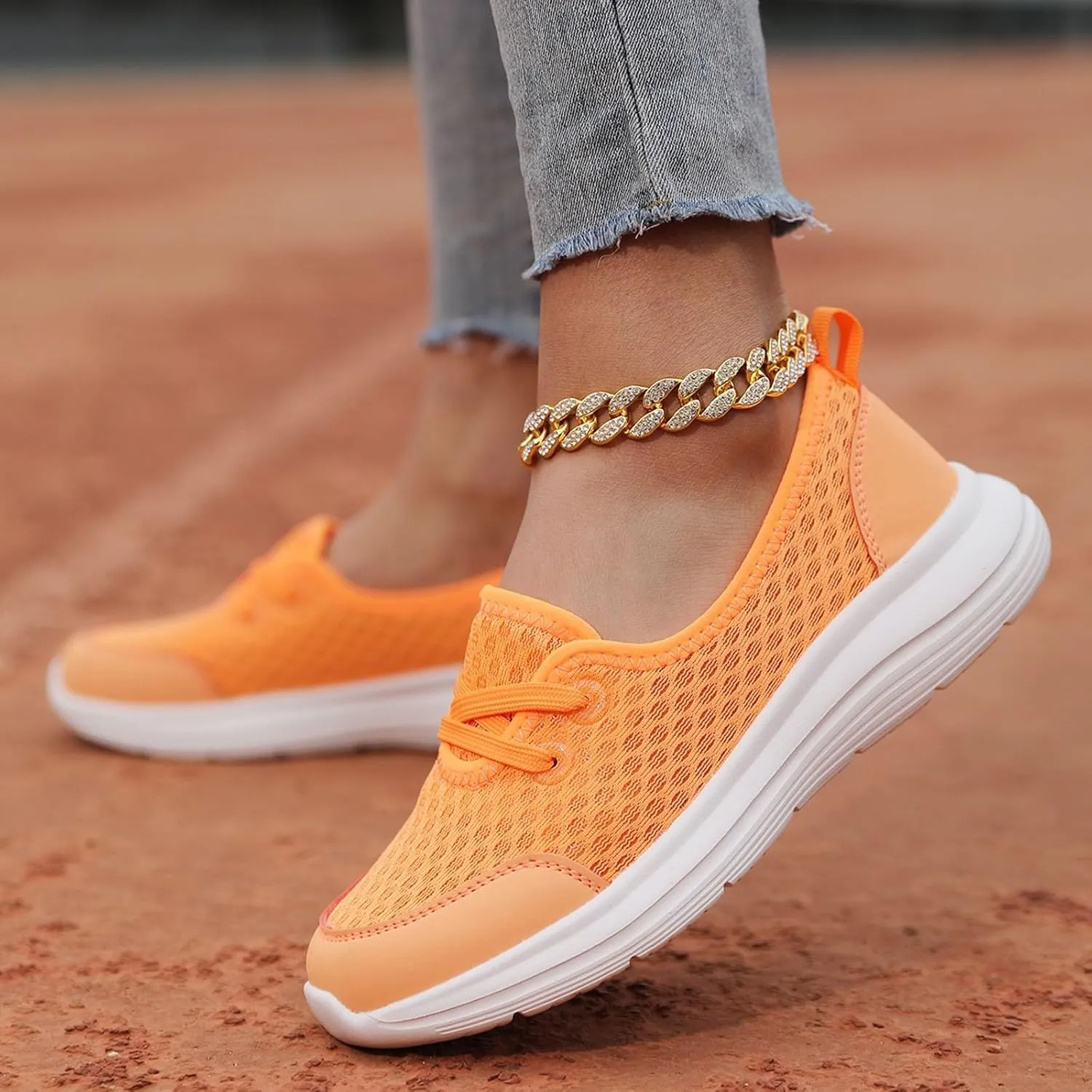 Women's Slip on Walking Shoes Lightweight Tennis Sneakers Breathable Comfortable Fashion Workout Sneakers