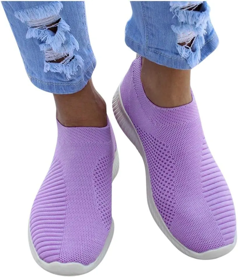Women's Slip On Walking Shoes Running Comfortable Mens Running Shoes Loafers Shoes Dressy Casual Fashion Sneakers Slip On Tennis Shoe Casual Loafers