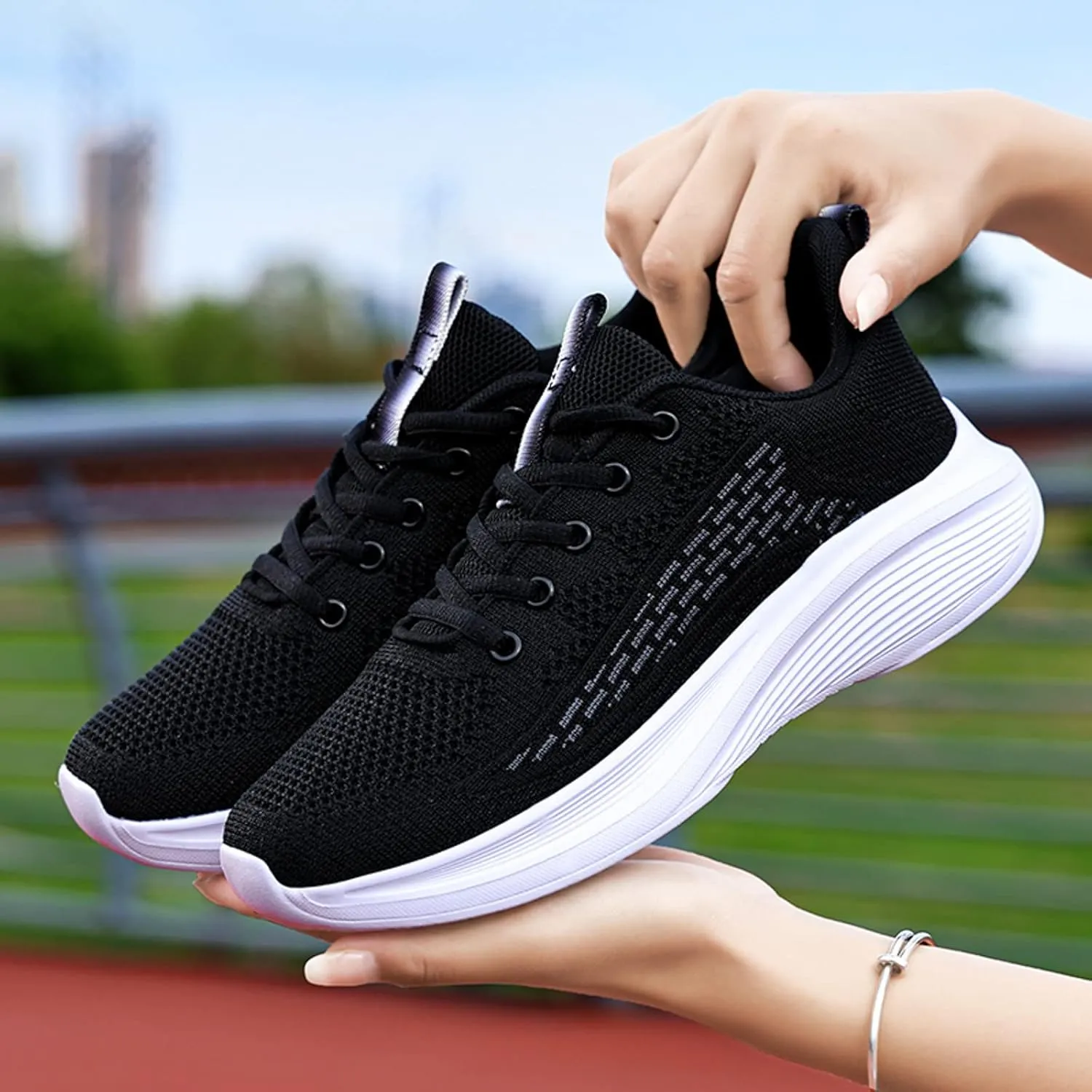 Womens Tennis Shoes Non Slip Women Sneakers Breathable Running Shoes Casual Lightweight Walking Shoes