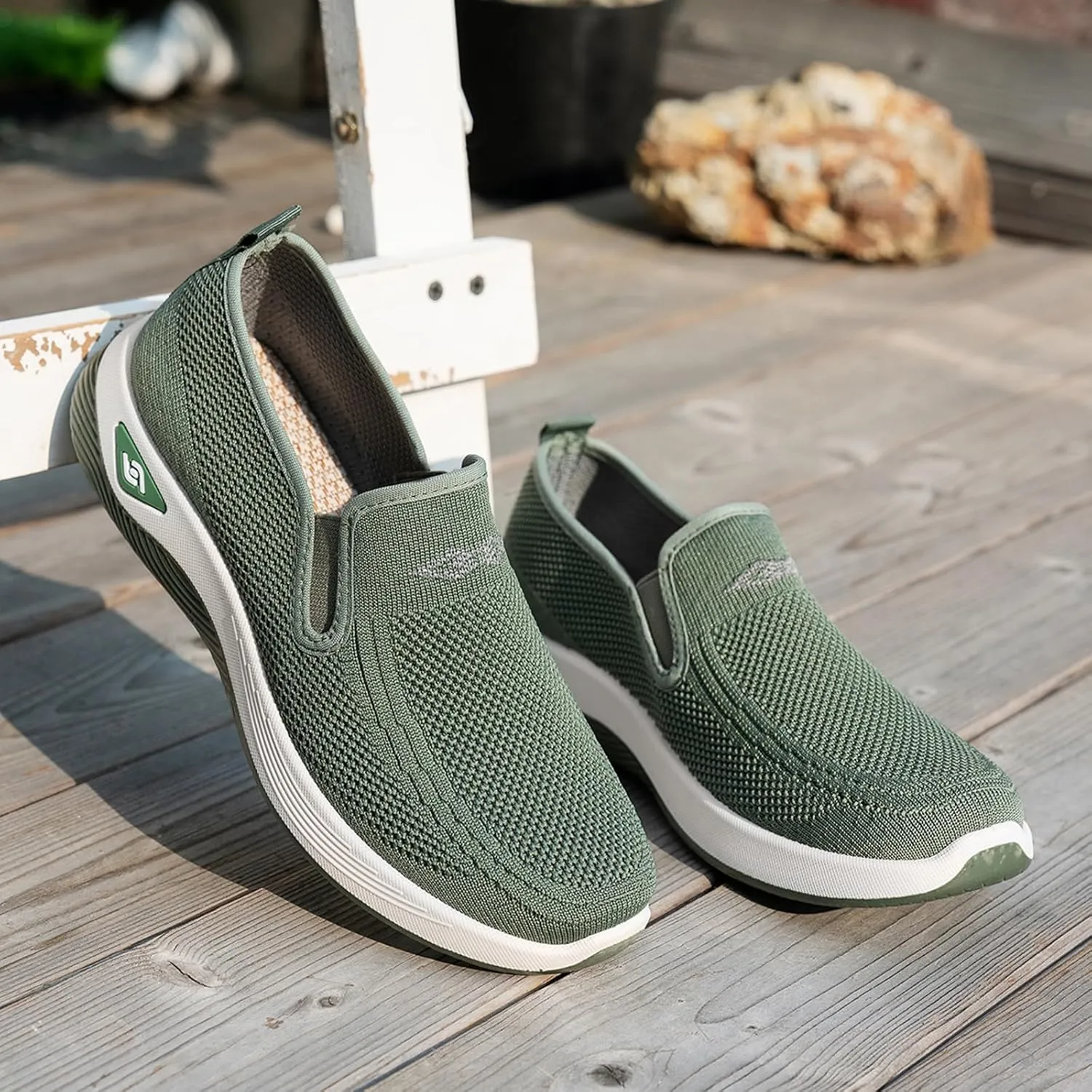 Women's Woven Orthopedic Breathable Soft Shoes Free Slip on Walking Shoes Casual Breathable Comfortable Sneaker Diabetic Foam Shoe Tennis Casual Non Slip Workout Sneakers