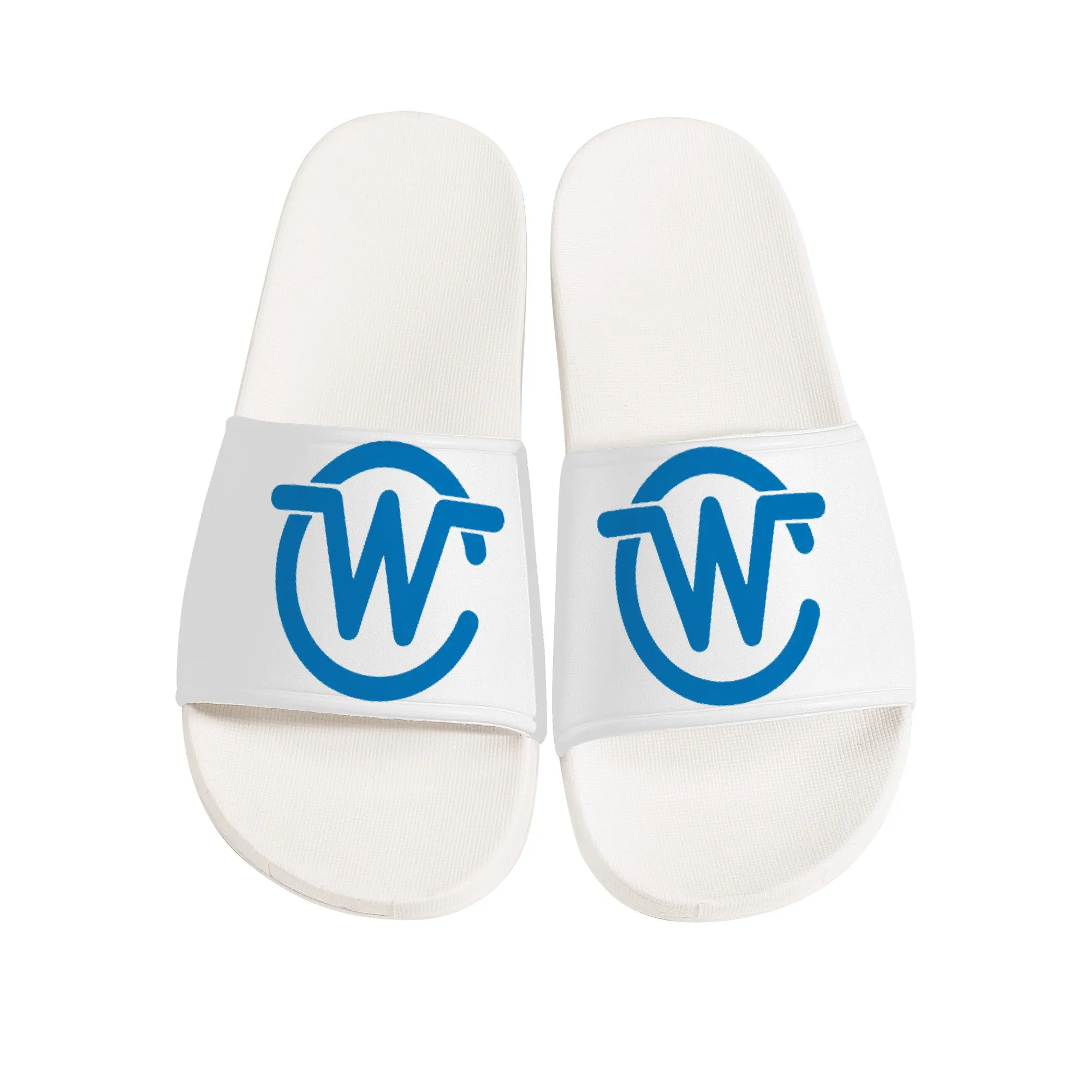 Woodcliff Lake Sandals V2 - White & Light Blue | Customized | Shoe Zero