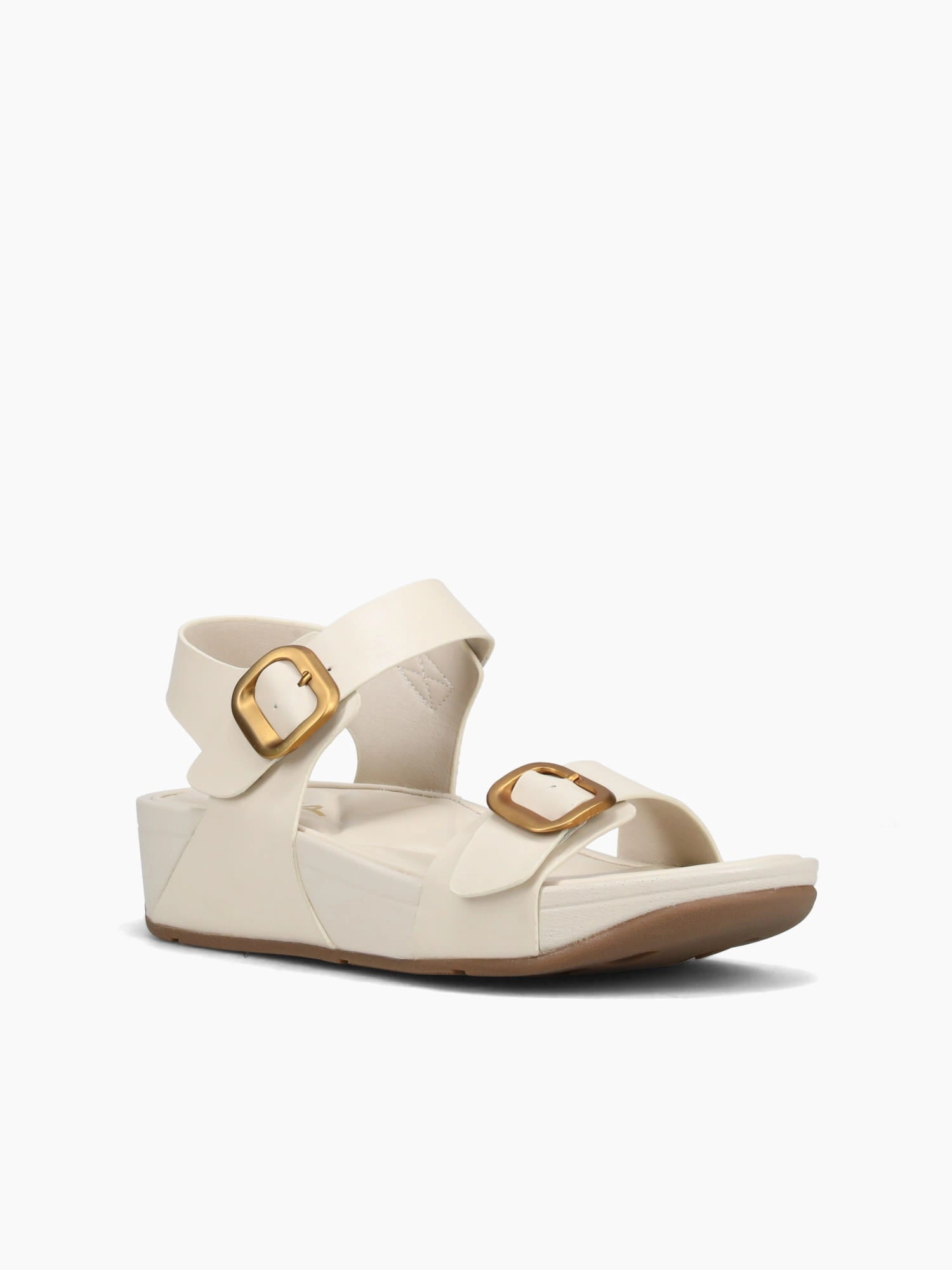 Yael Off White Smooth Metal Ring Everyday Versatile Footwear