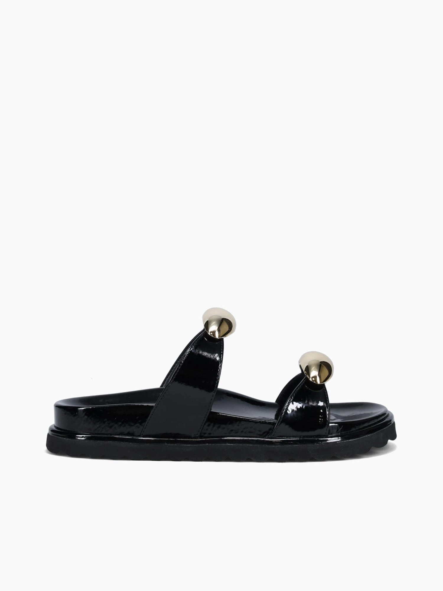 Foot-Friendly Shoes No Buckle Yenia Preto Glossy Vz