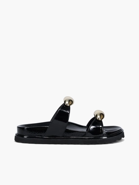 Yenia Preto Glossy Vz Rubber Traction Foot-Friendly Shoes No Buckle Yenia Preto Glossy Vz