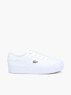 Ziane Platform Wht Gold leather Speedy Fit Sock Like Fit Engineering Ziane Platform Wht Gold leather
