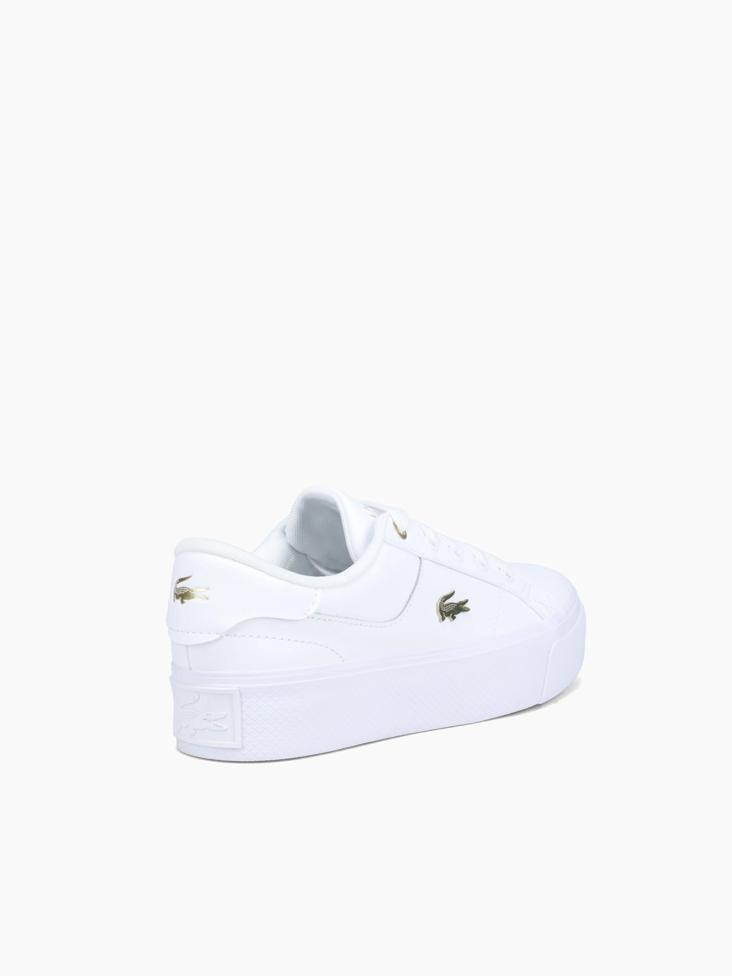 Ziane Platform Wht Gold leather Urban Steps Glow Edge
