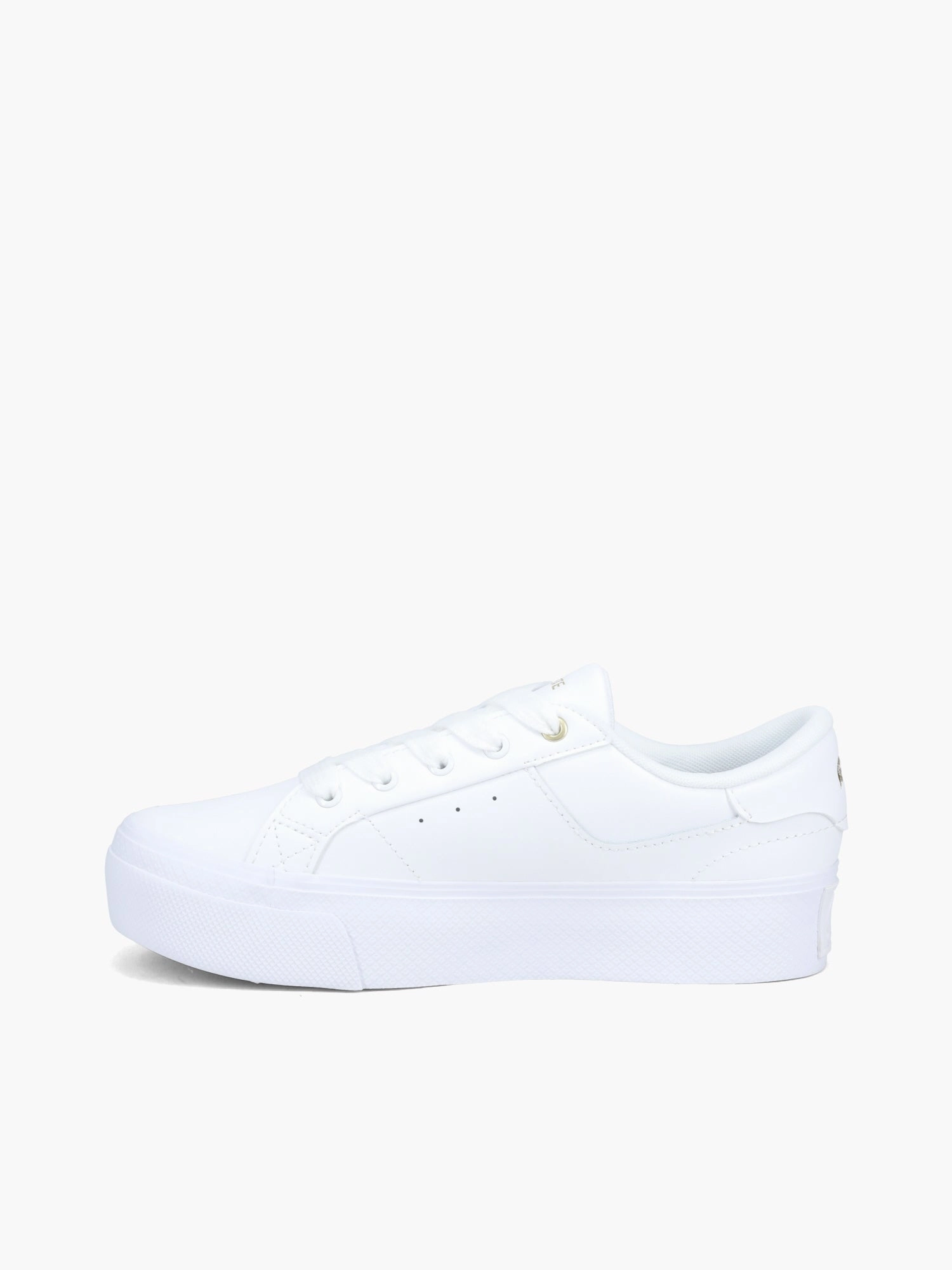 Ziane Platform Wht Gold leather Cloud Like Comfort