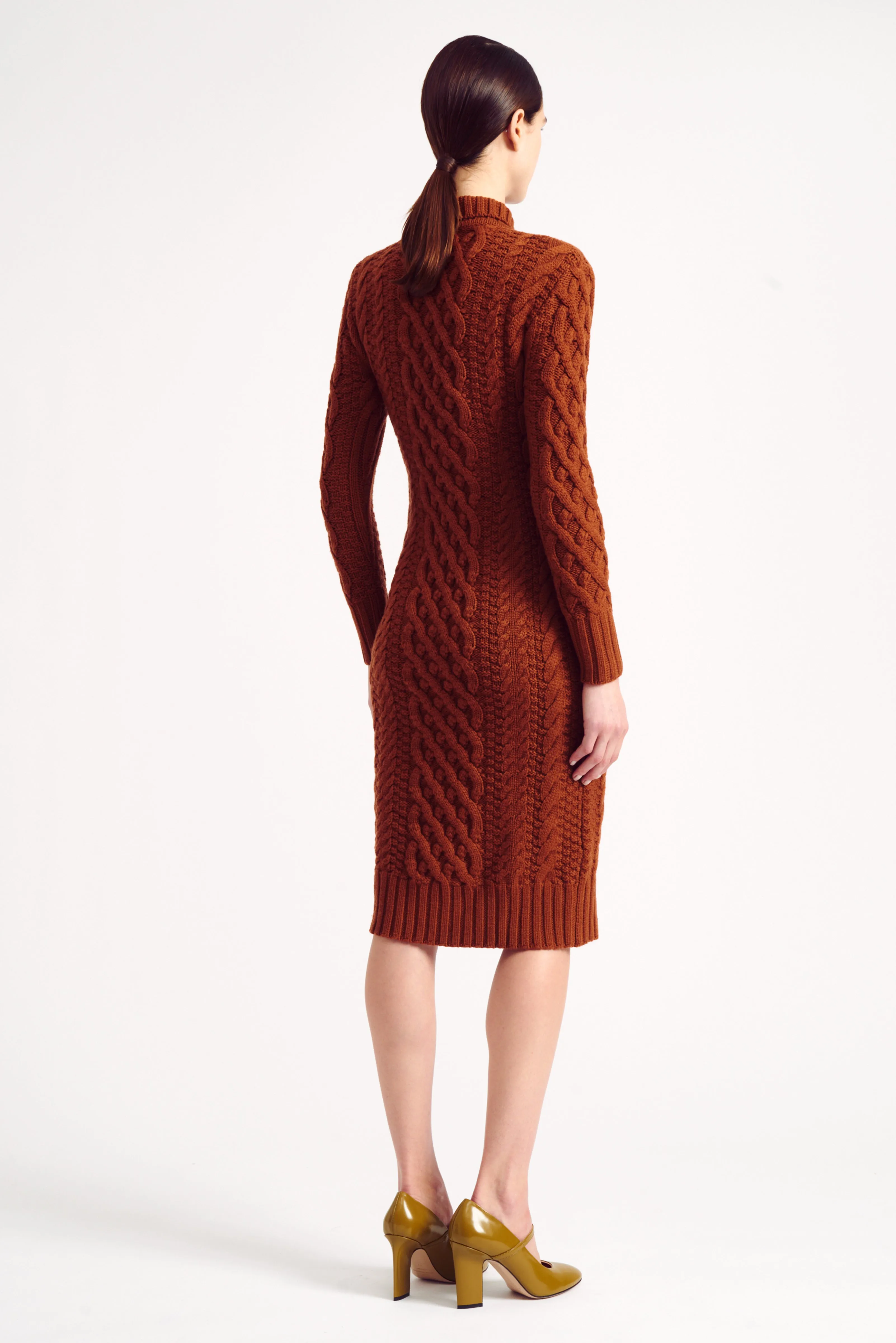 Zinny Amber Cashfeel Cable Knit Dress