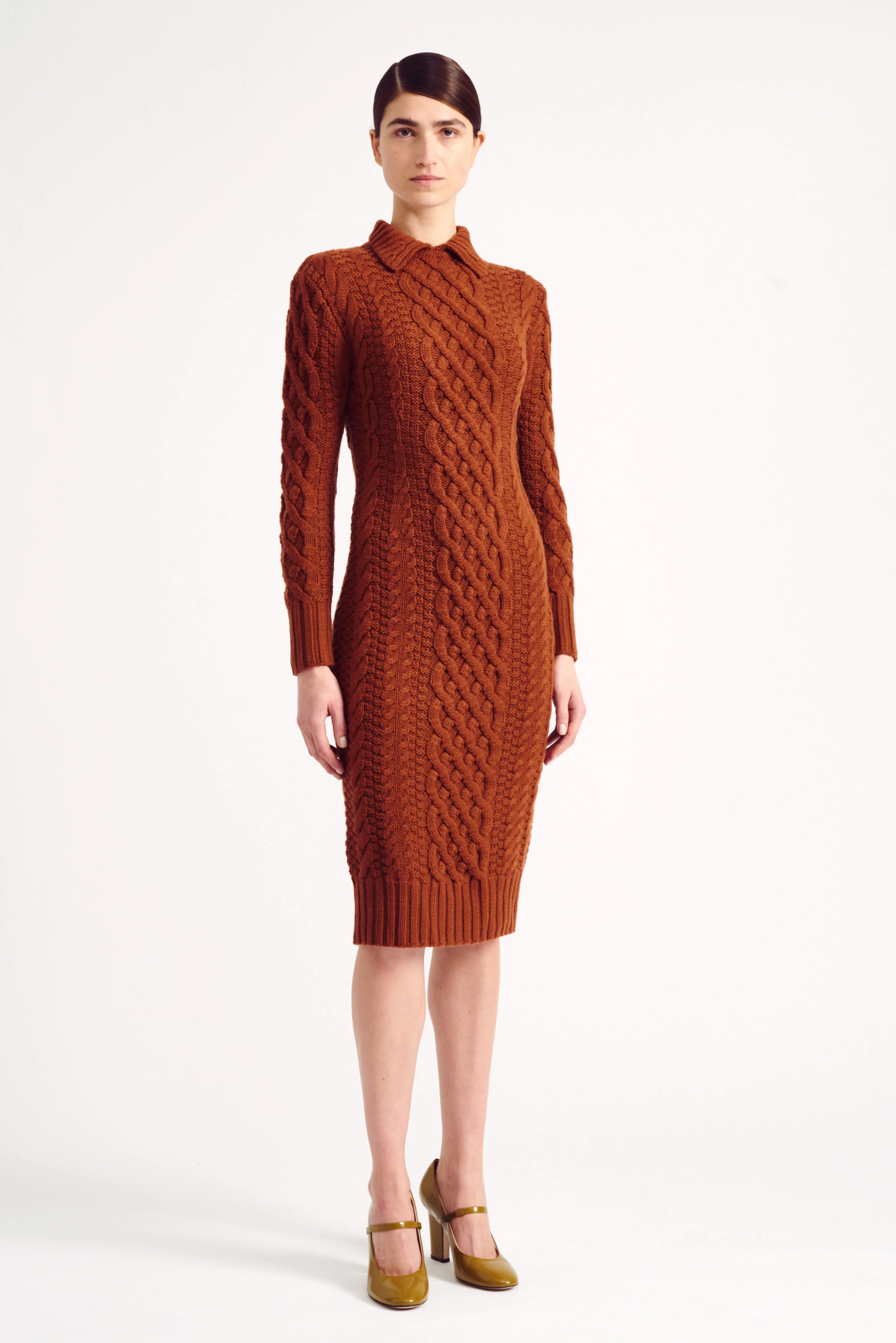 Zinny Amber Cashfeel Cable Knit Dress
