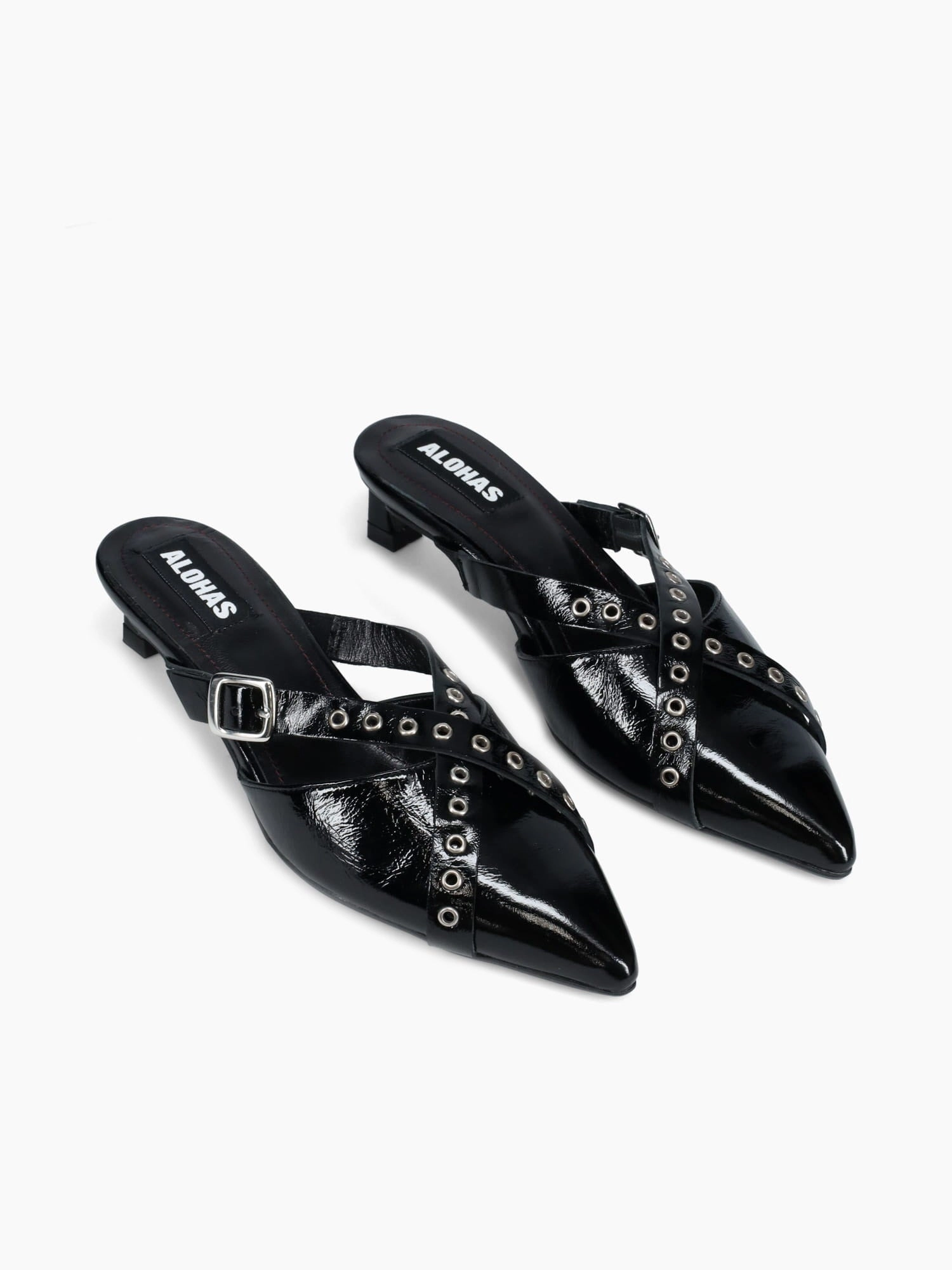 Reinforced Stitch Construction Zyra Black Leather